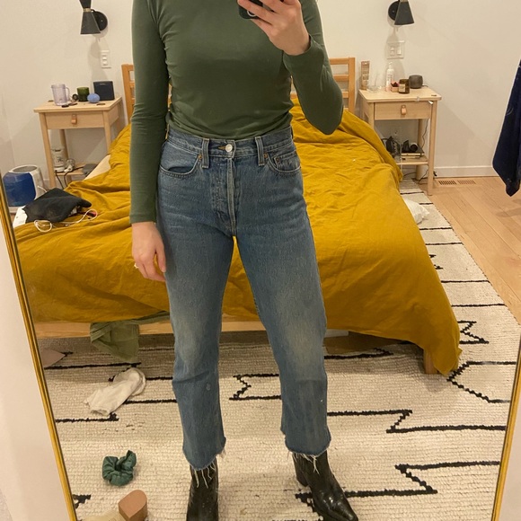 Re/Done stovepipe mid blue size 27 - Picture 1 of 6